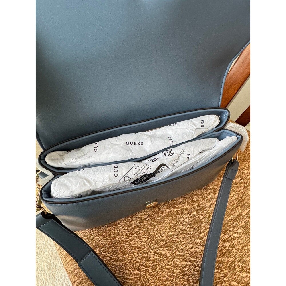 Guess Marlena Blue Top-Handle Crossbody Bag - NWT - Picture 5 of 6